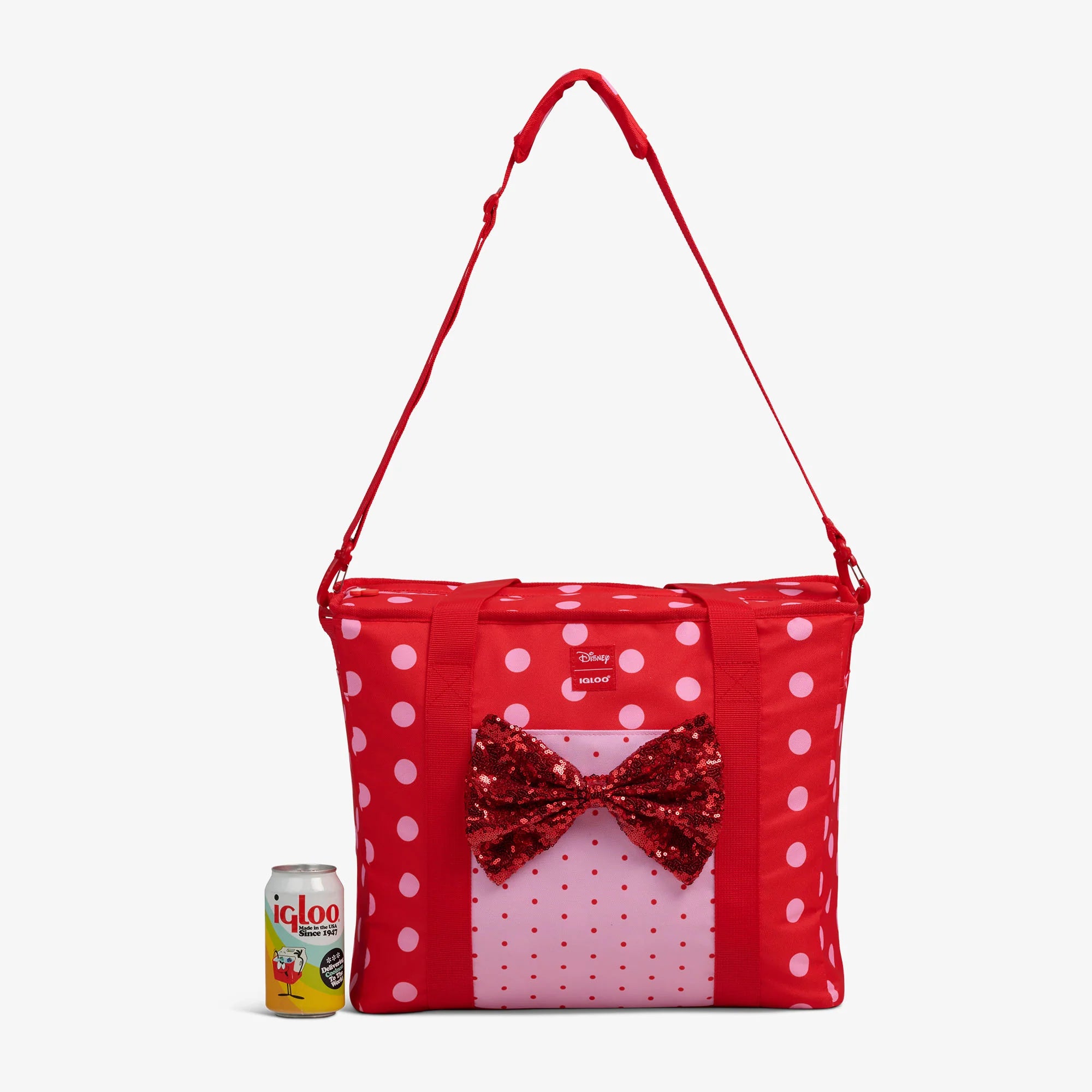 Igloo Camping Cooler Disney Minnie Mouse Polka Dots Dual Compartment Tote Cooler Bag - Image 7
